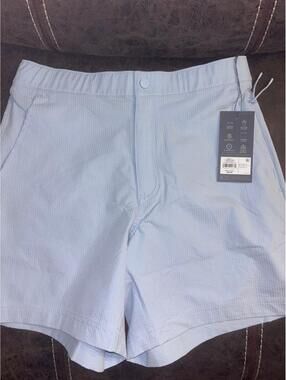 VRST Men’s Resort Shorts Small Blue Seersucker Quick Dry Stretch NWT